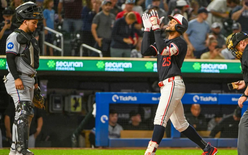 Twins snap a three-game skid with 8-3 win over Miami and send the Marlins to their 100th loss