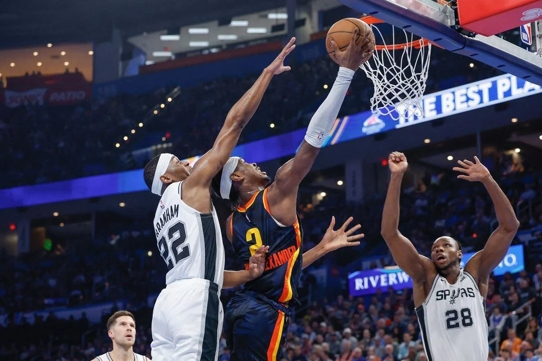 Gilgeous-Alexander leads the way as Thunder crush Spurs 123-87