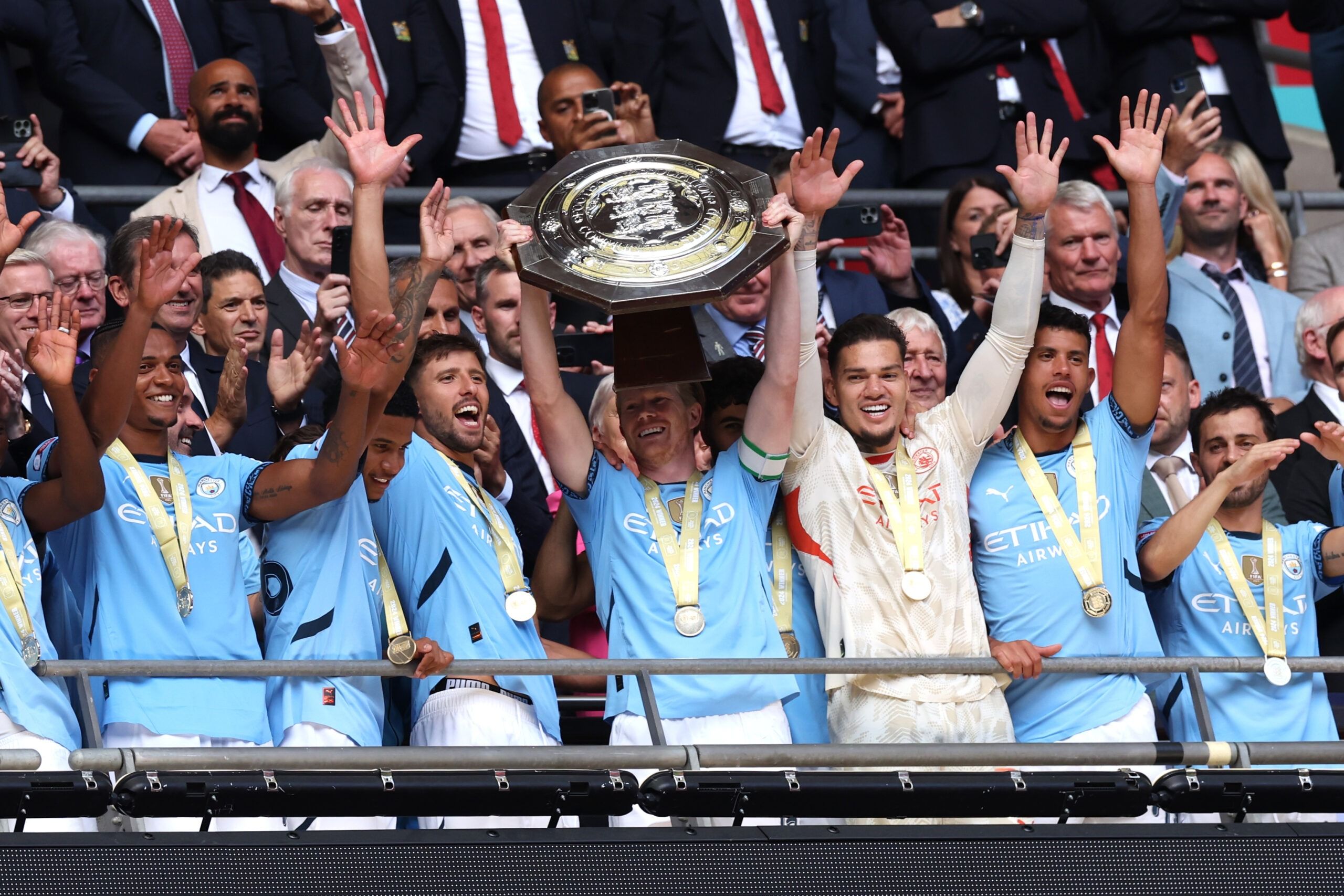 Manchester City win Community Shield after beating rivals Manchester United on penalties