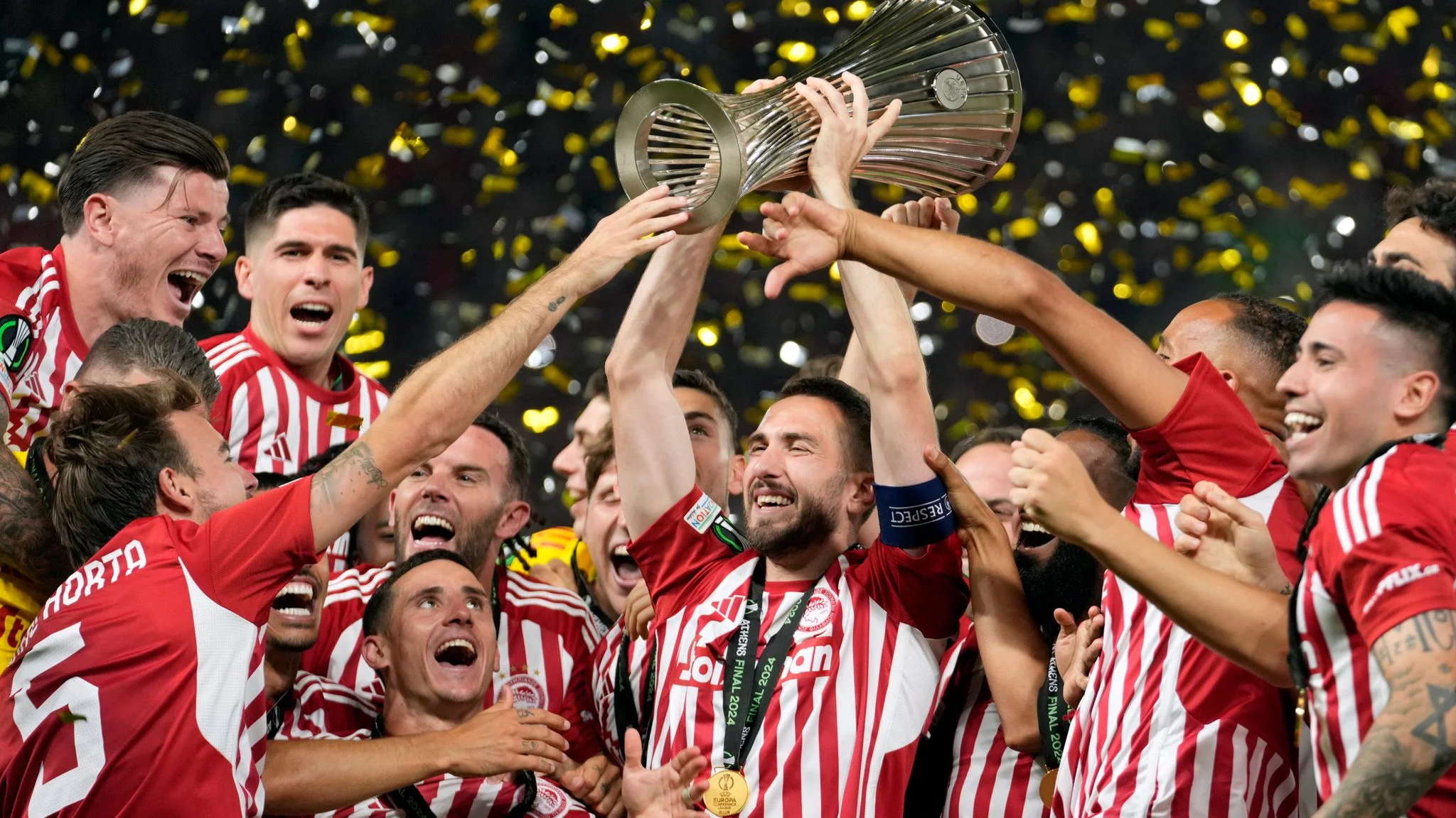 Olympiacos win Conference League final to claim first-ever European trophy
