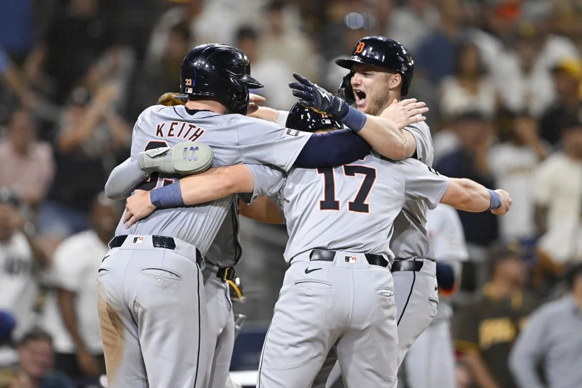 MLB roundup: Tigers stun Padres with grand slam in ninth inning
