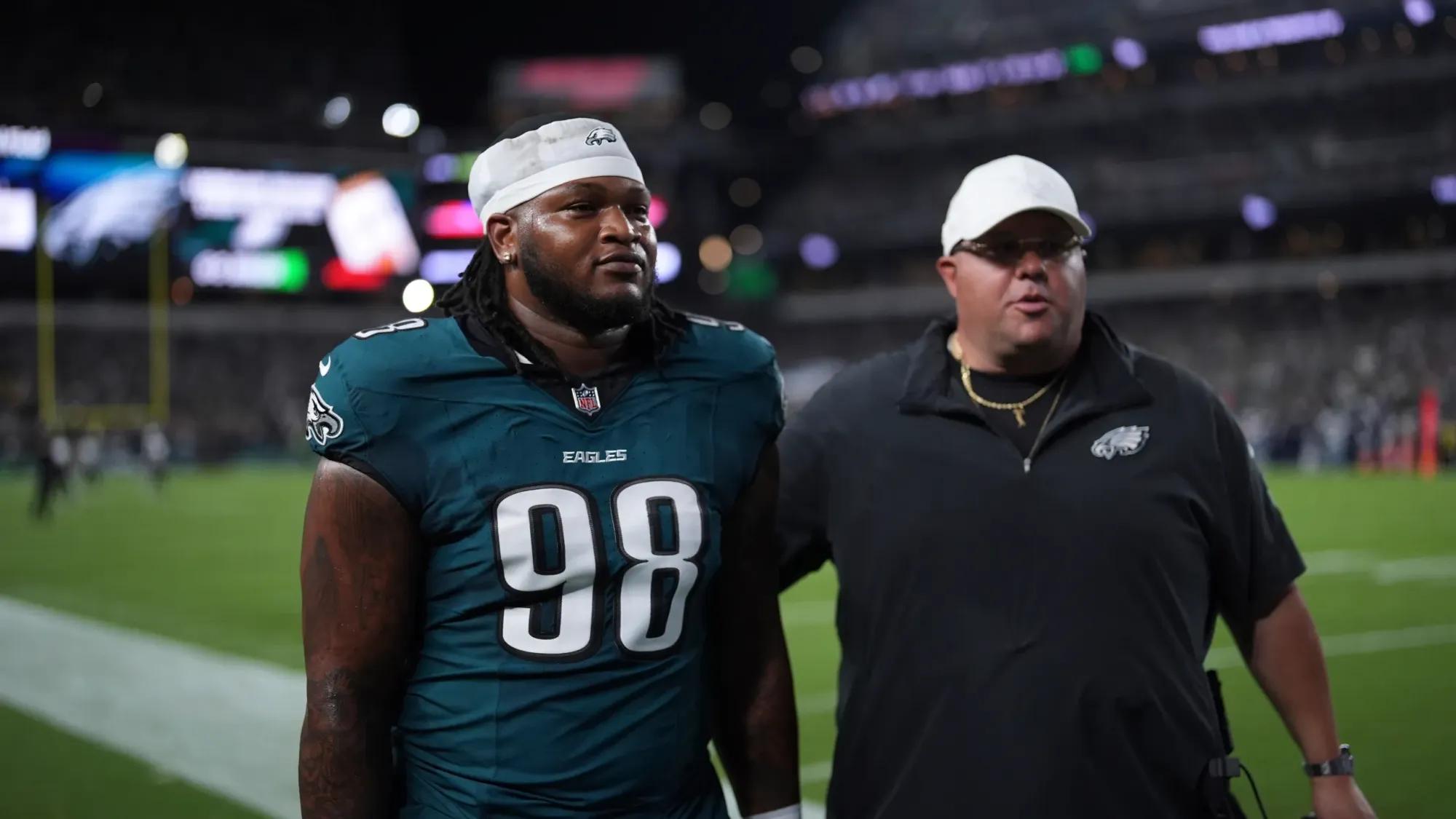 Eagles' Jalen Carter cleared for Chiefs clash after spitting incident with Dak Prescott