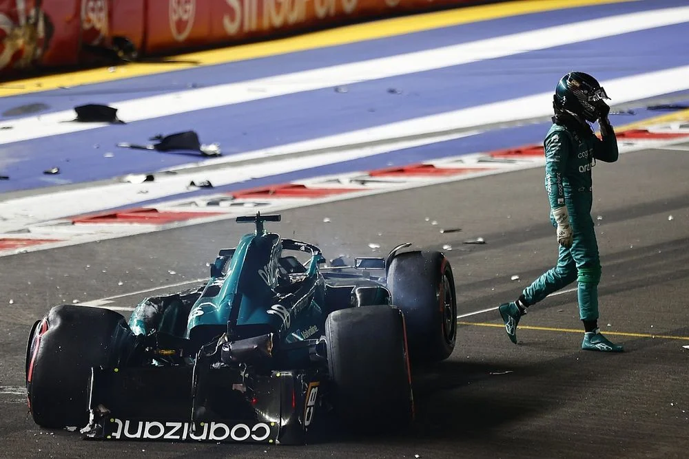 Lance Stroll forced to sit out Singapore Grand Prix following Qualifying crash