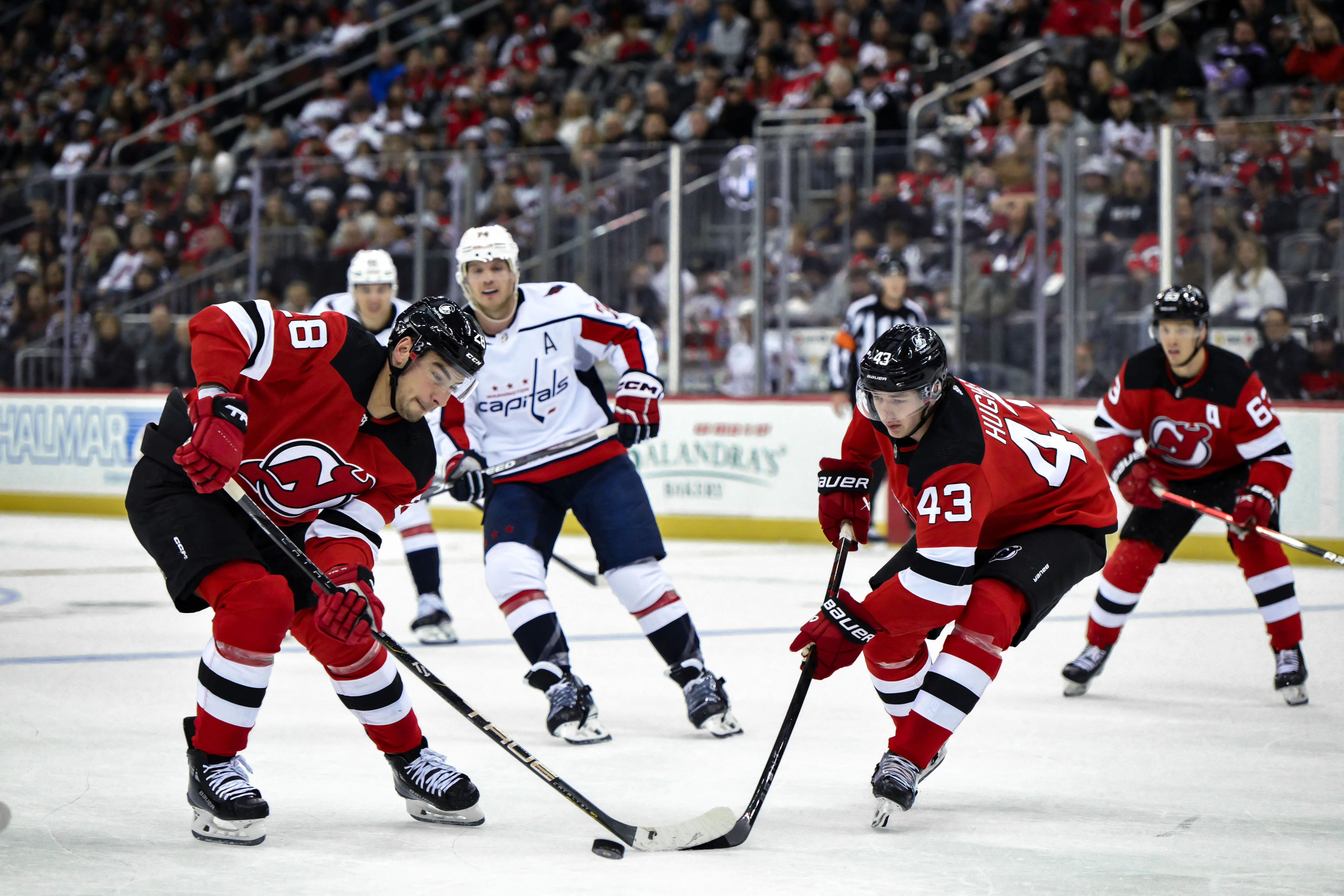 Nico Hischier takes center stage as the Devils defeat the Capitals 2-0