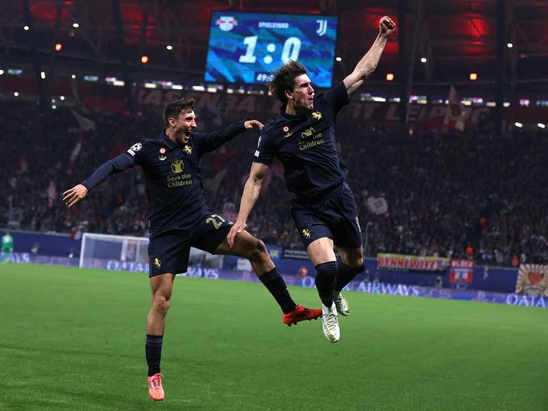 10-man Juventus storm back to edge RB Leipzig in five-goal thriller