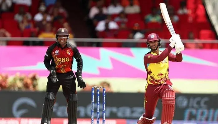 Roston Chase helps West Indies to five-wicket win over Papua New Guinea at T20 World Cup