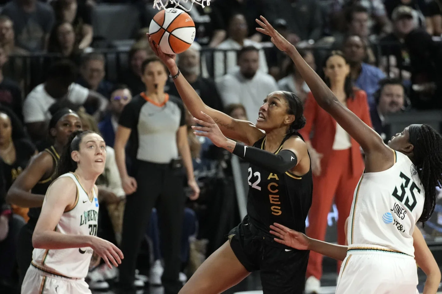 Las Vegas Aces Dominate New York Liberty 104-76, Claim 2-0 Series Lead in WNBA Finals