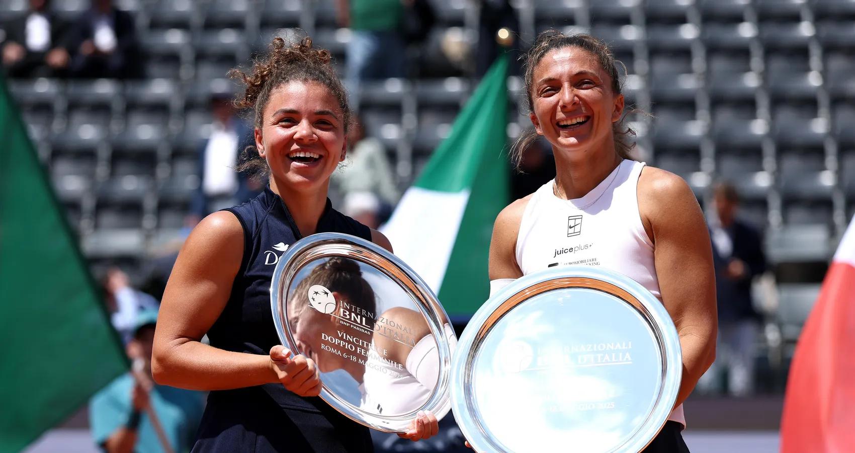 Paolini, Errani Win Second Straight Rome Doubles Title