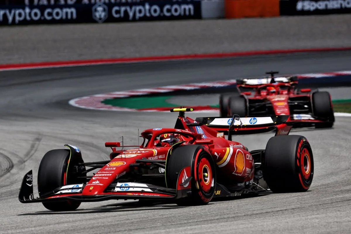 Carlos Sainz leads a Ferrari one-two in United States Grand Prix practice session.