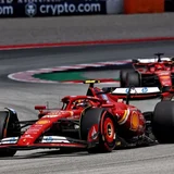 Carlos Sainz leads a Ferrari one-two in United States Grand Prix practice session.