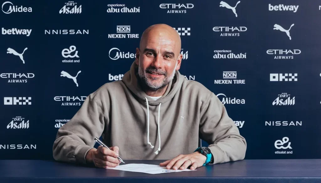 Pep Guardiola signs two-year contract extension with Manchester City