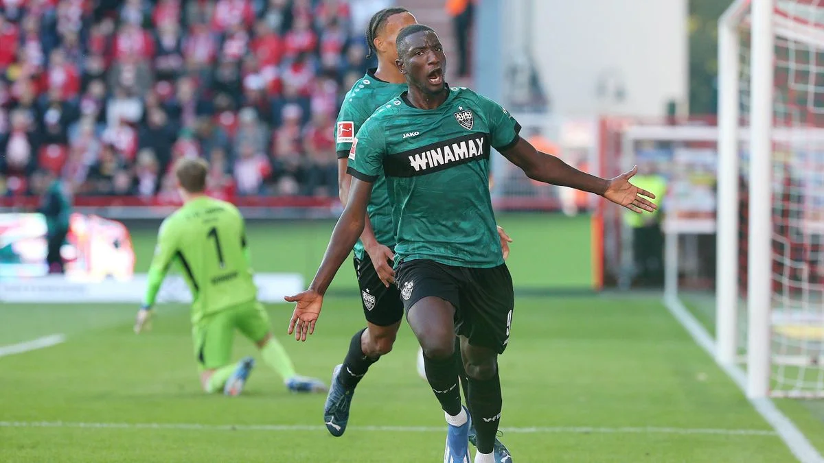 Guirassy scores a record-breaking goal in VfB Stuttgart's win over Union Berlin.