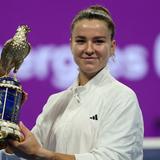 Karolina Muchova ends title drought with Qatar Open triumph over Victoria Mboko