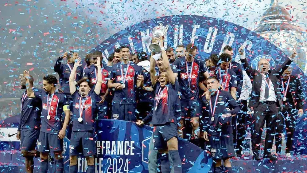 PSG defeat Lyon to win French Cup final in Mbappe's farewell appearance