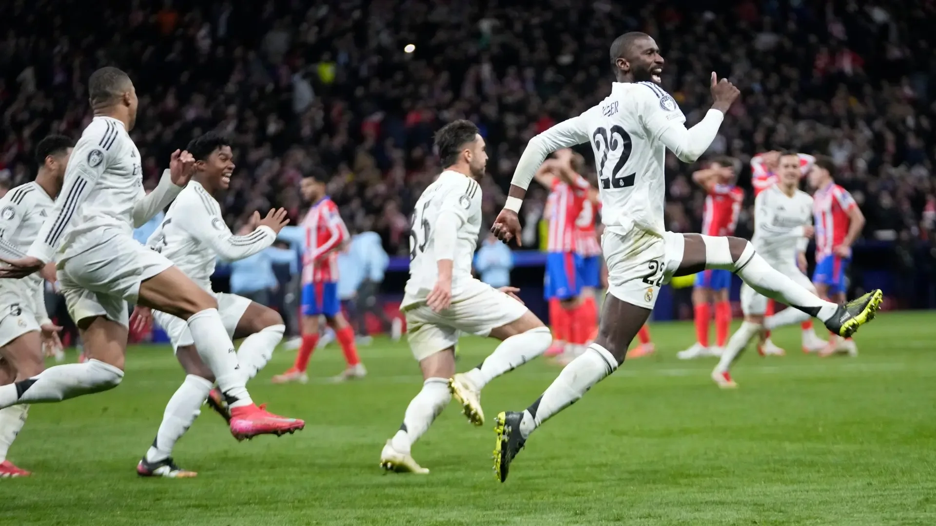 Atletico Madrid 1-0 Real Madrid (2-2 agg) (2-4 pens): Los Blancos edge Atleti in dramatic penalty shoot-out to reach Champions League quarter-finals