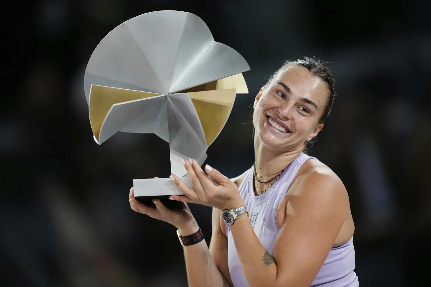 Sabalenka Outpowers Gauff to Win Third Madrid Open Title in Straight Sets