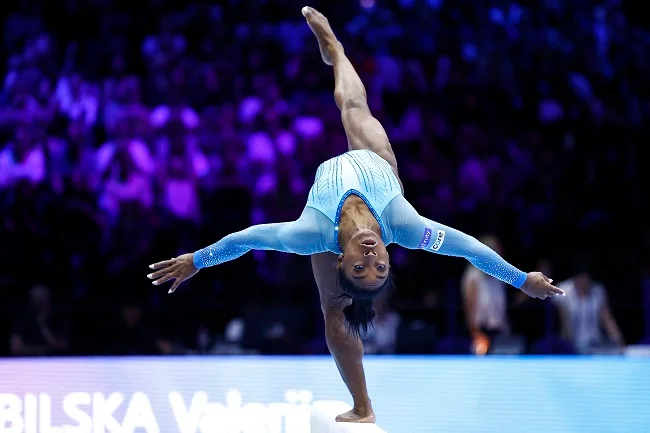 Simone Biles Wins 20th World Title Leading US Women to Team Gold