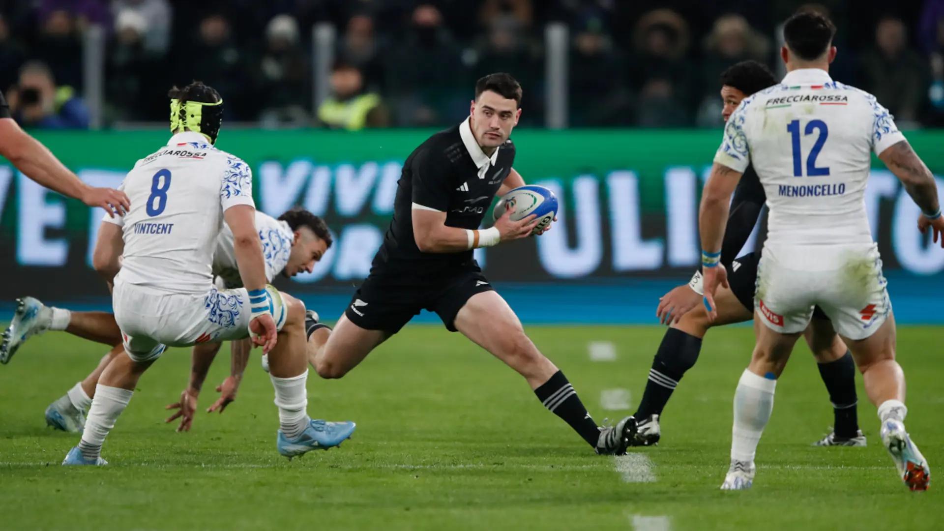 Will Jordan expresses satisfaction with All Blacks' victory over Italy despite facing intense pressure