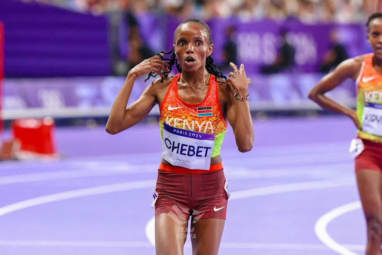 Kenya's Chebet wins women's 5,000 metres gold medal as Kipyegon gets silver reinstated