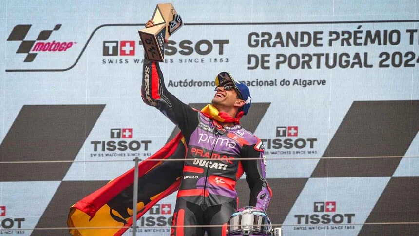 MotoGP: Martin wins Portuguese GP as rookie Acosta earns first podium.