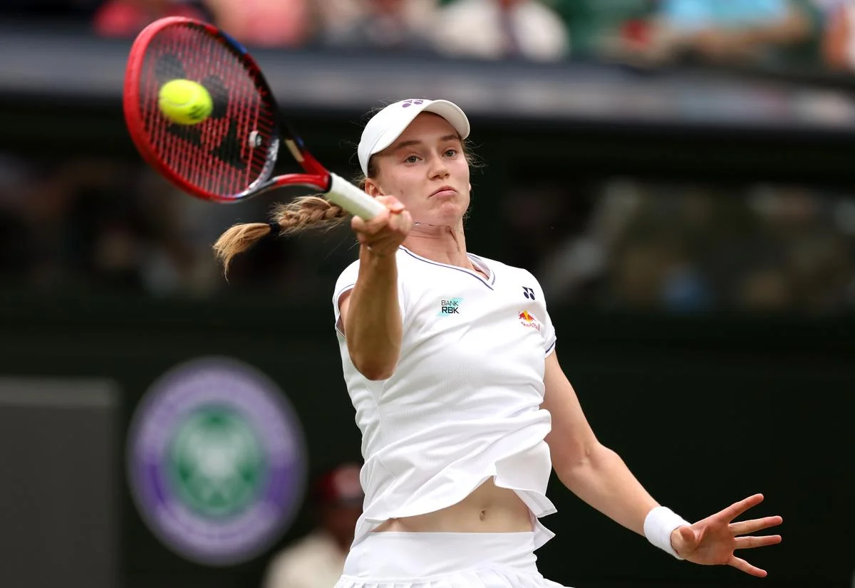 Elena Rybakina into Wimbledon quarter-finals as Anna Kalinskaya retires