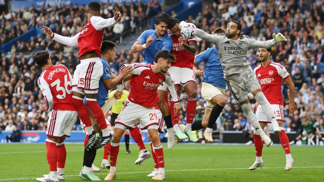 Brighton stun Arsenal 3-0 as champions suffer first defeat of season