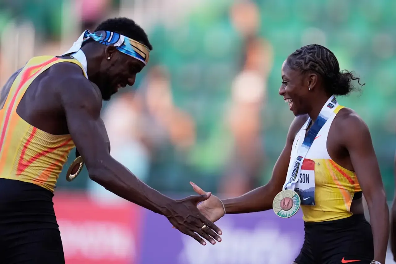 Kenny Bednarek and Melissa Jefferson-Wooden claim 100 metres titles at USA Track and Field Championships