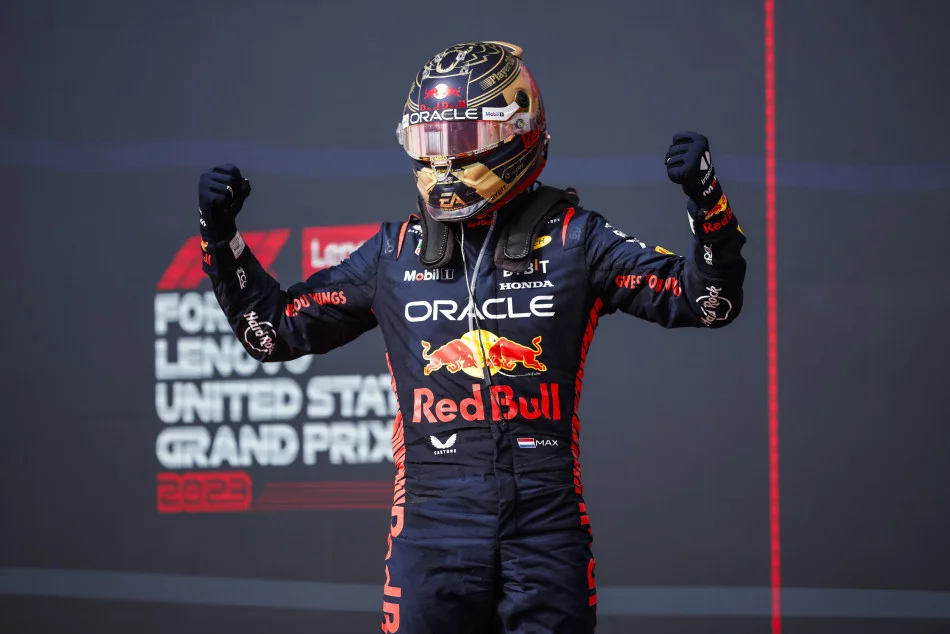 Max Verstappen holds off a charging Lewis Hamilton to claim his 50th Formula 1 victory before the Mercedes driver is disqualified from second place.