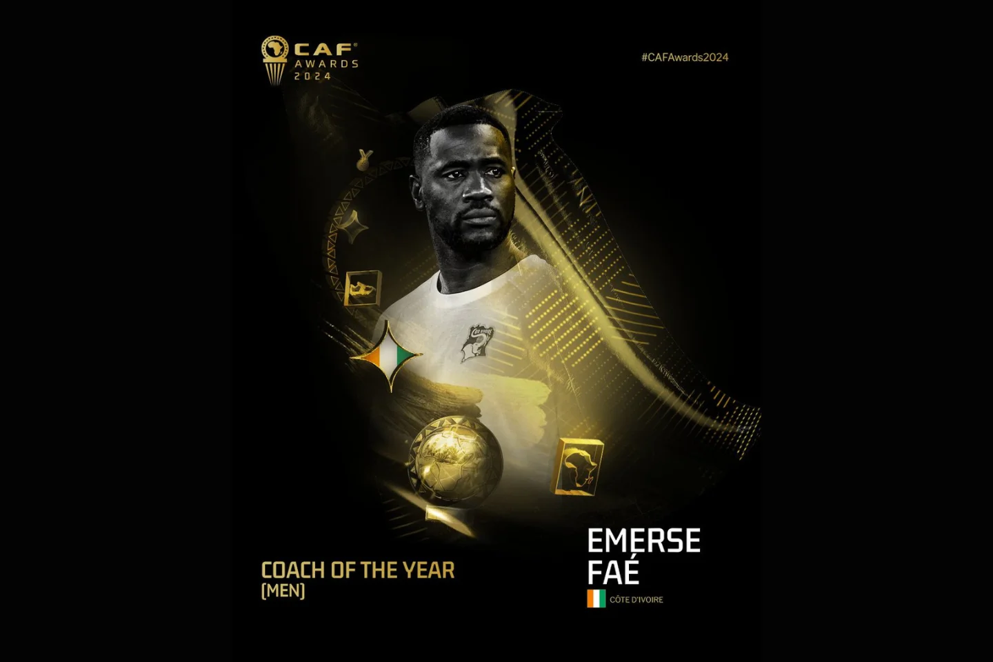 CAF Awards 2024: Emerse Faé wins Men’s Coach of the Year