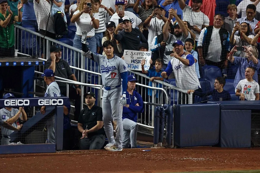Japan cheers as national hero Ohtani becomes the MLB's first 50-50 man