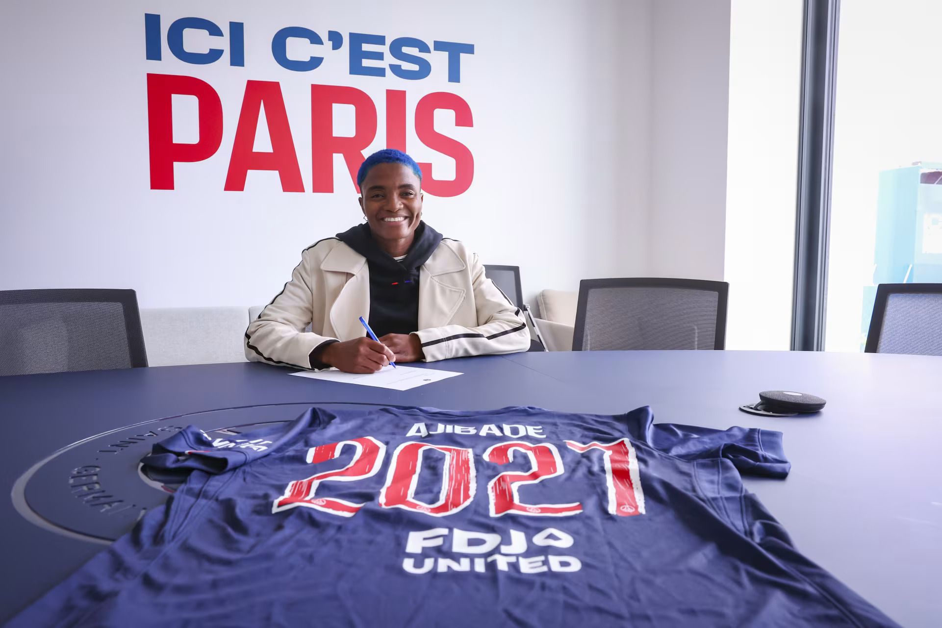 Super Falcons Forward Rasheedat Ajibade signs for PSG