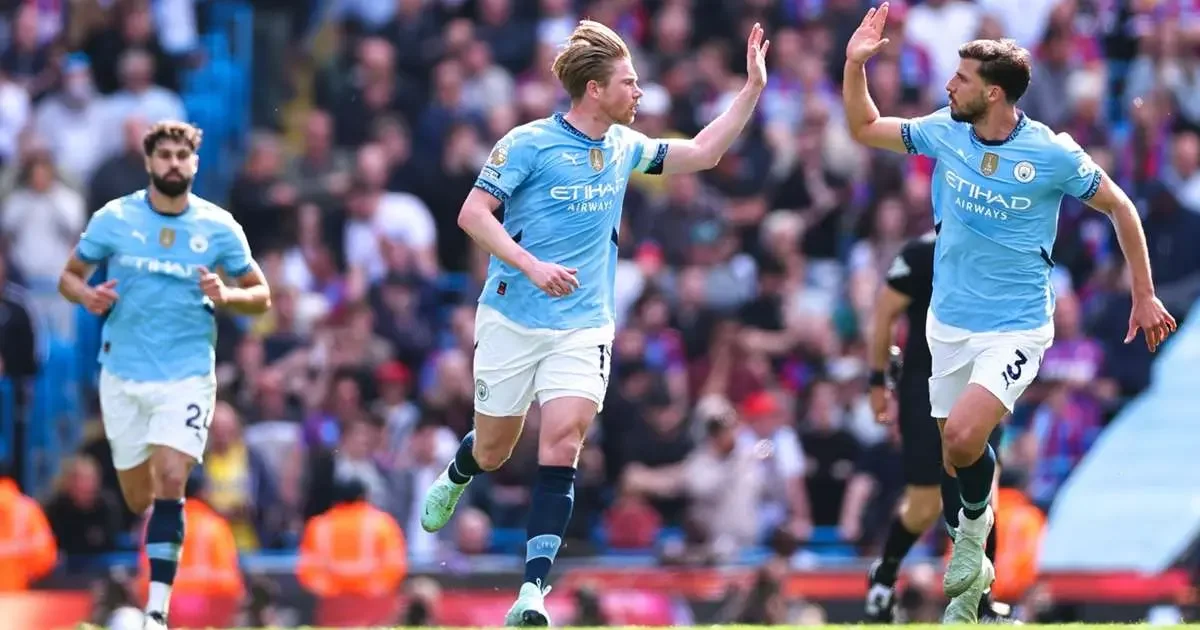 Manchester City 5-2 Crystal Palace: De Bruyne Inspires Cityzens comeback in thrilling win over Palace