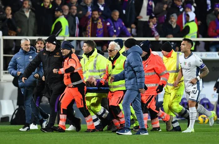 Fiorentina's Bove in intensive care following on-field collapse during match against Inter Milan