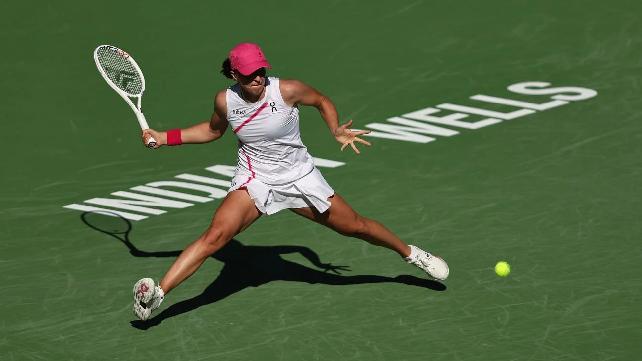 Swiatek crushes Collins, Kerber rallies past Ostapenko