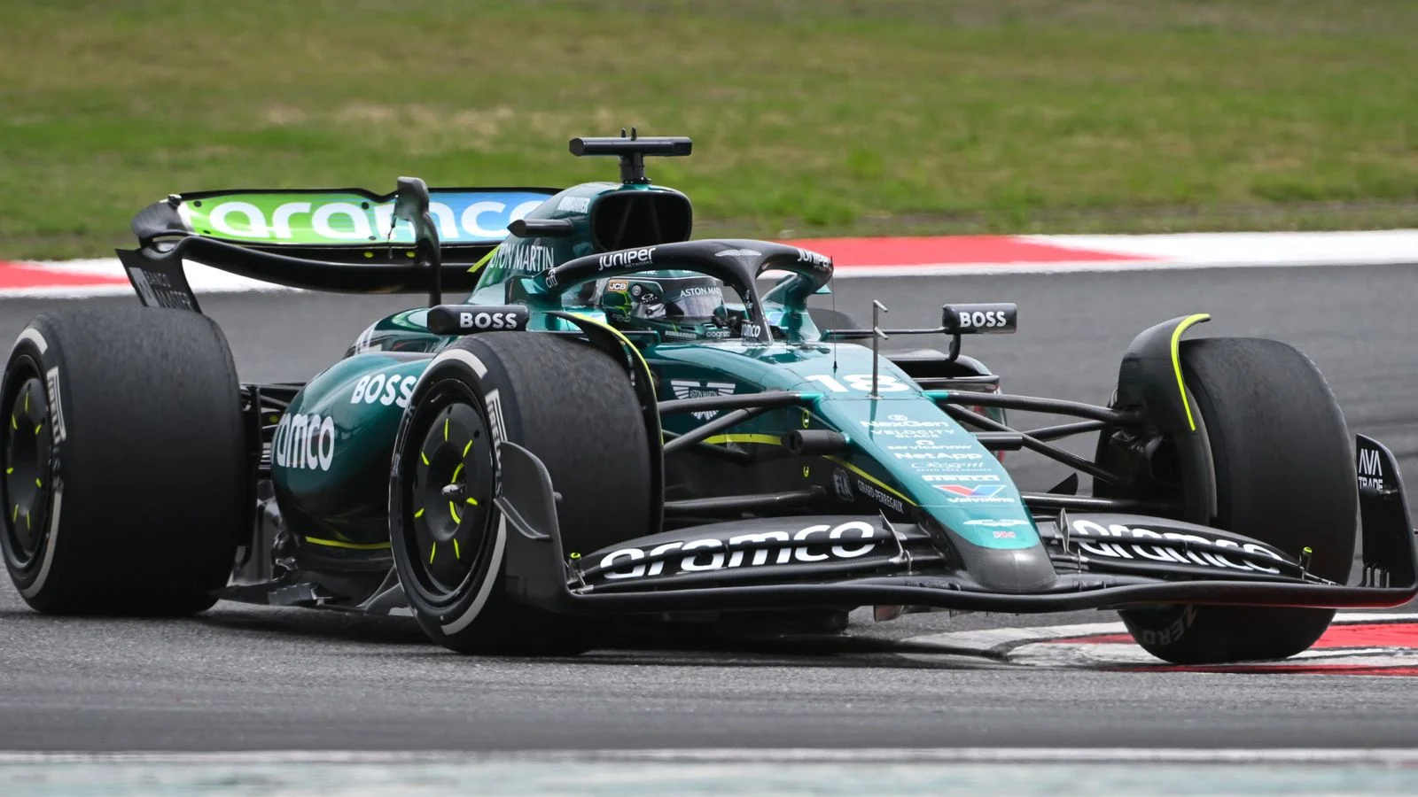Lance Stroll quickest in Chinese GP practice after small track-side fire