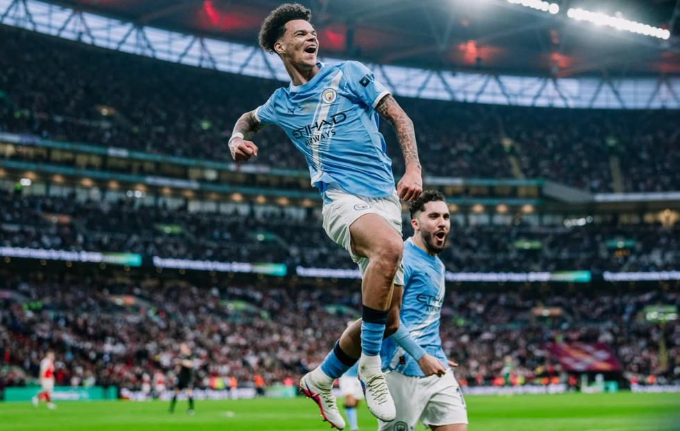 Manchester City beat Arsenal to win Carabao Cup as Nico O’Reilly stars at Wembley