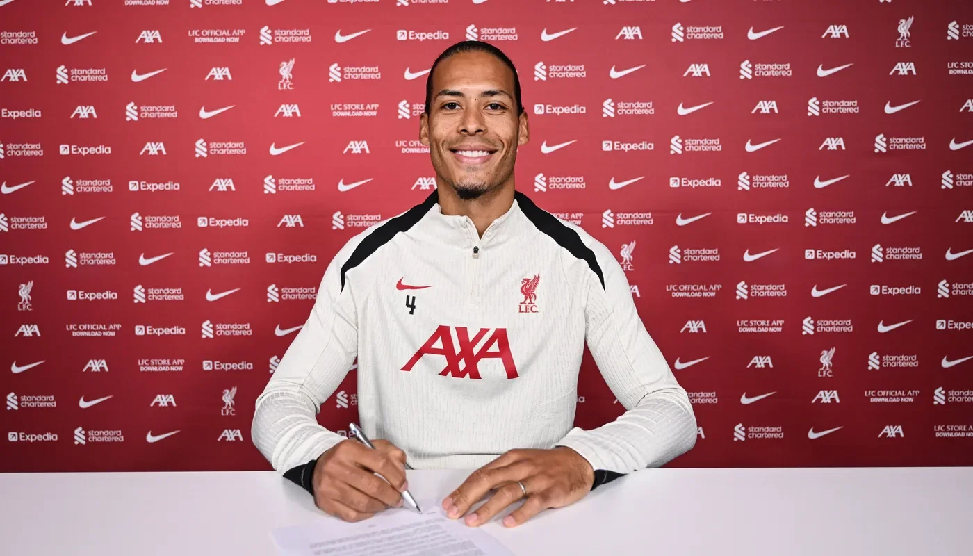 Virgil van Dijk signs new Liverpool contract until 2027