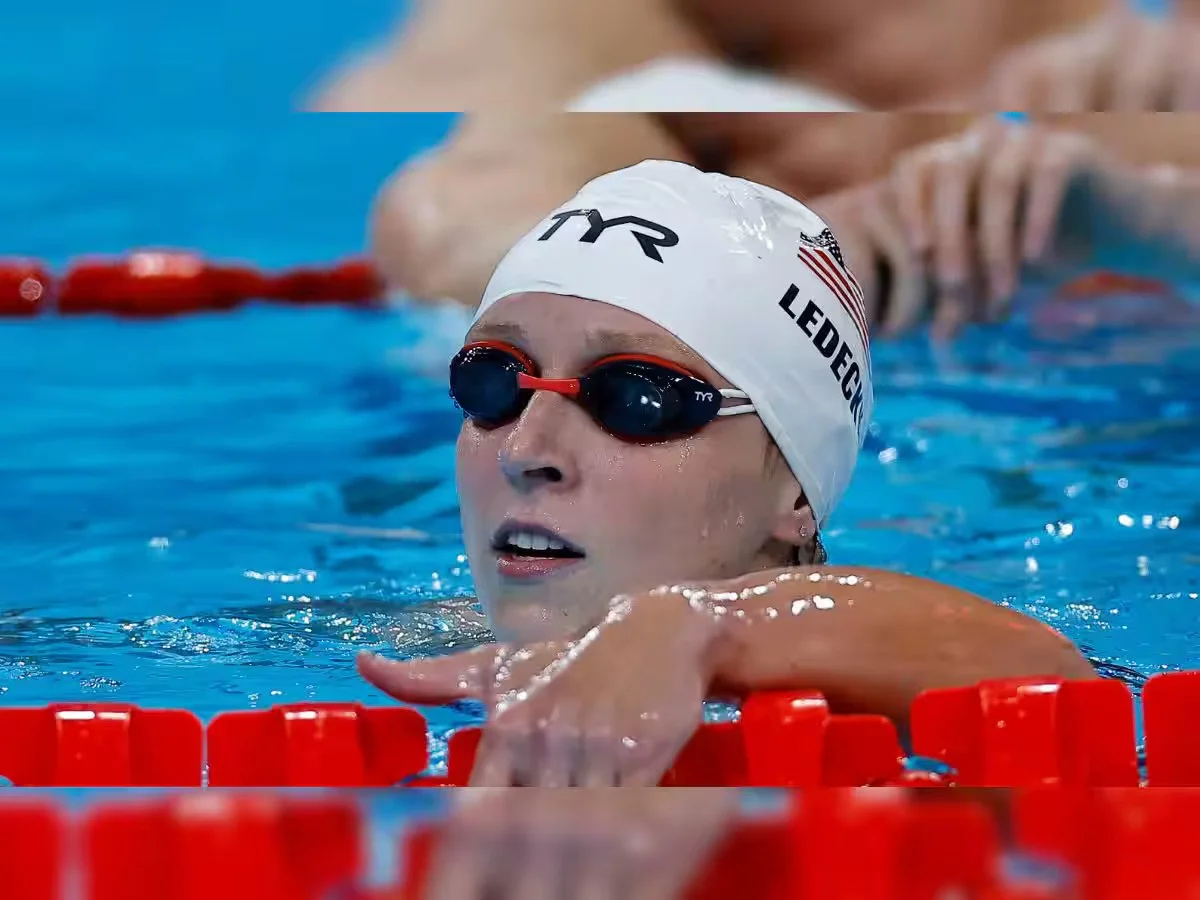 Paris 2024: Katie Ledecky sets up 400m showdown with champion Ariarne Titmus