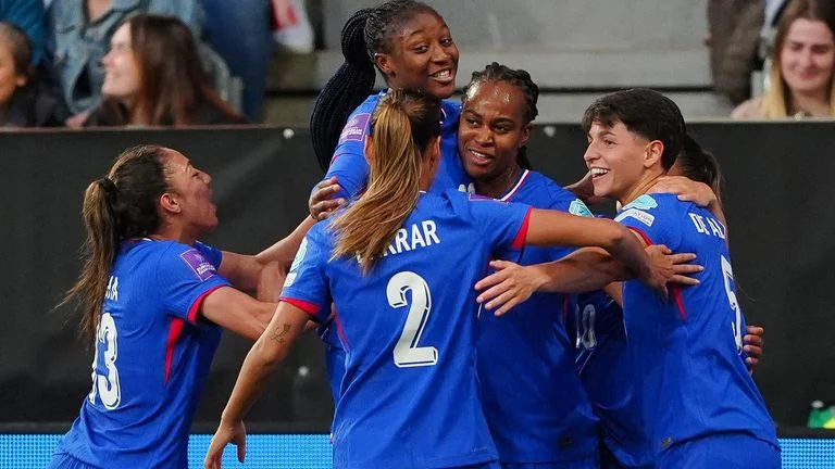 France defeat holders England 2-1 to stay top of Euro 2025 qualifying group
