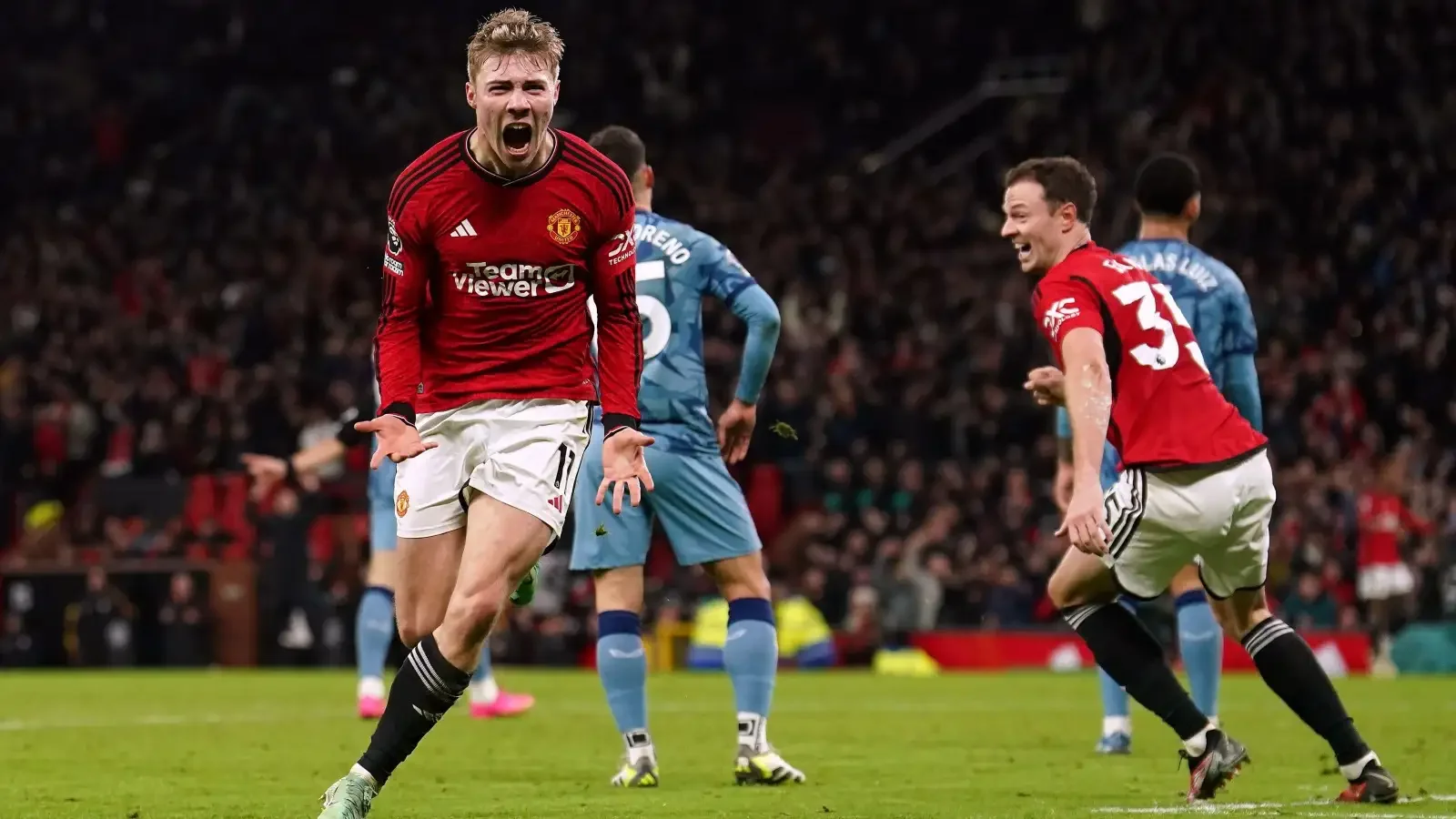 Manchester United 3-2 Aston Villa: Hojlund scores first PL goal as Red Devils come back from two goals down to win Boxing day thriller