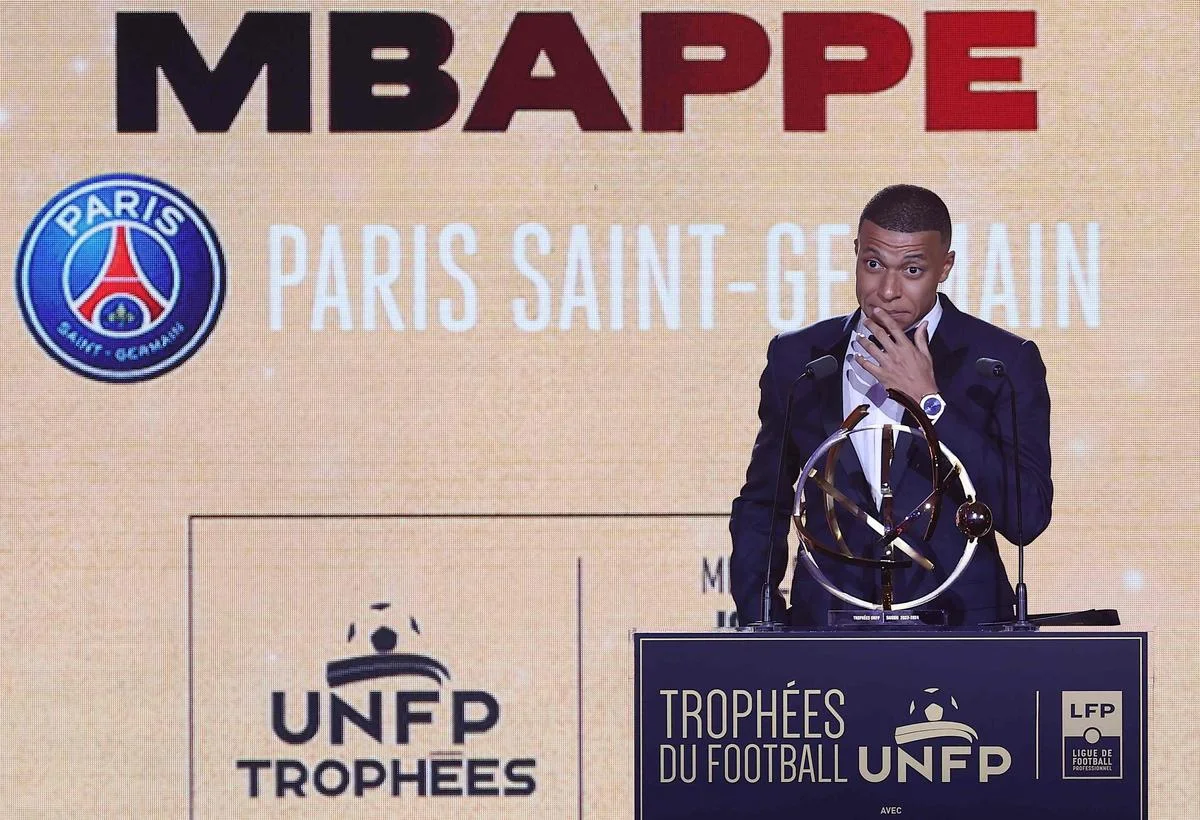 Kylian Mbappe wins award for France's player of the year amid PSG exit