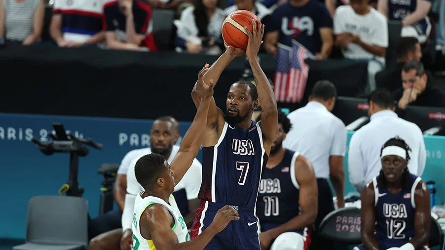US blow past Brazil into basketball semi-finals