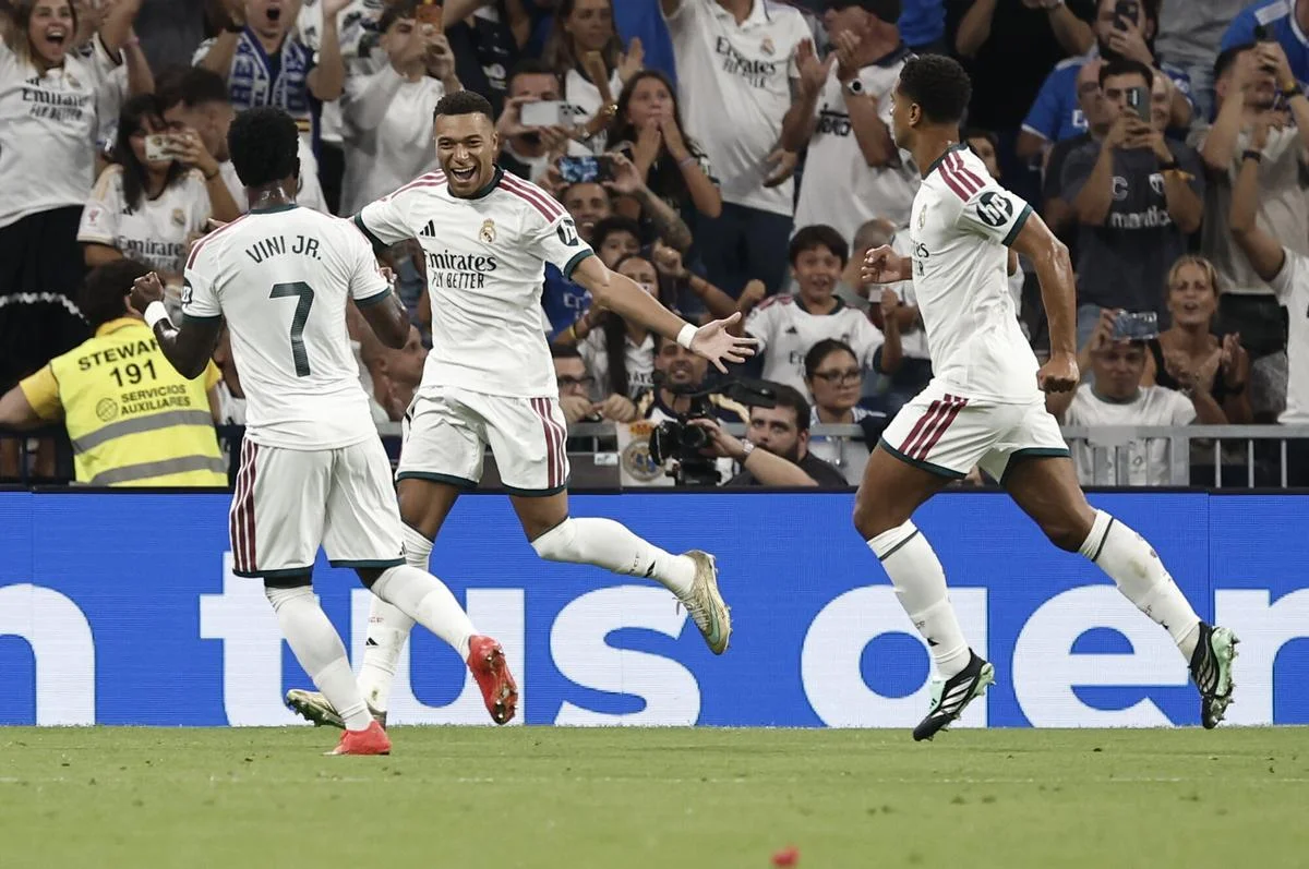 Mbappé strikes twice as Real Madrid thrash Rayo Vallecano 4-1