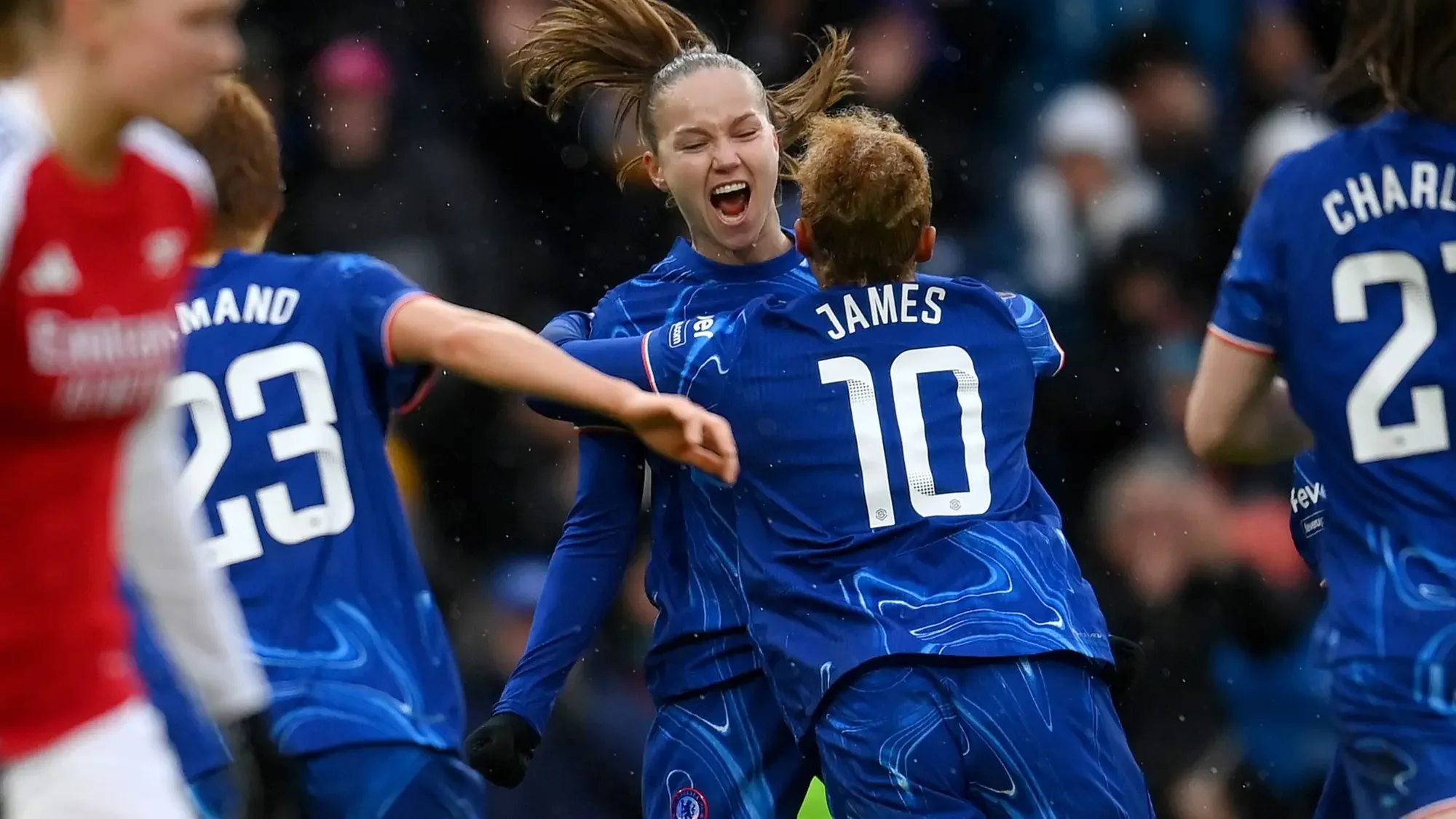 WSL: Chelsea's Reiten scores late penalty to secure victory over Arsenal as Blues stay unbeaten