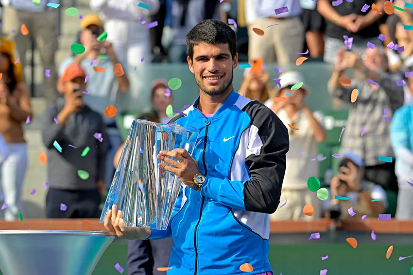 Carlos Alcaraz defeats Daniil Medvedev in straight sets to retain Indian Wells title