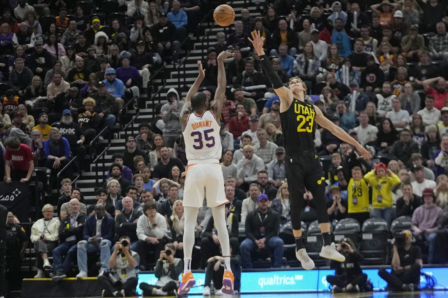 Kevin Durant scores 39, leads Phoenix Suns past Utah Jazz 140-137 in Double Overtime