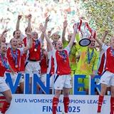 Arsenal stun Barcelona to win 2025 UEFA Women’s Champions League title