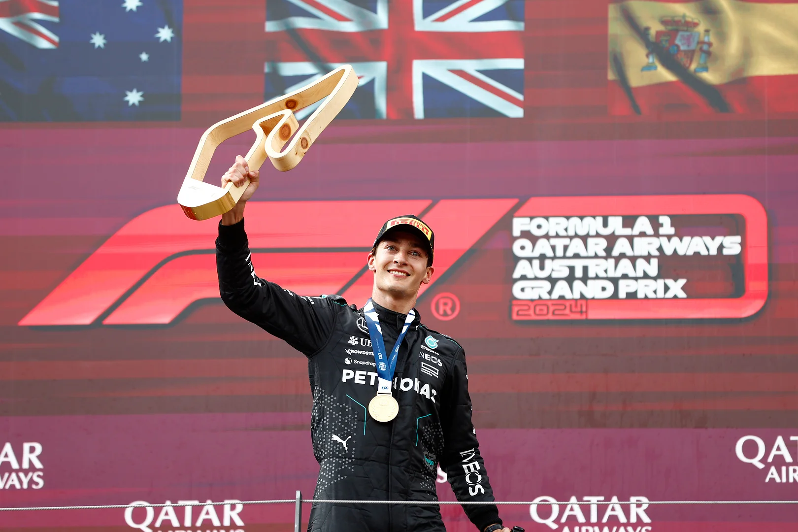 Austrian GP: Russell wins Austrian Grand Prix after Verstappen and Norris collide