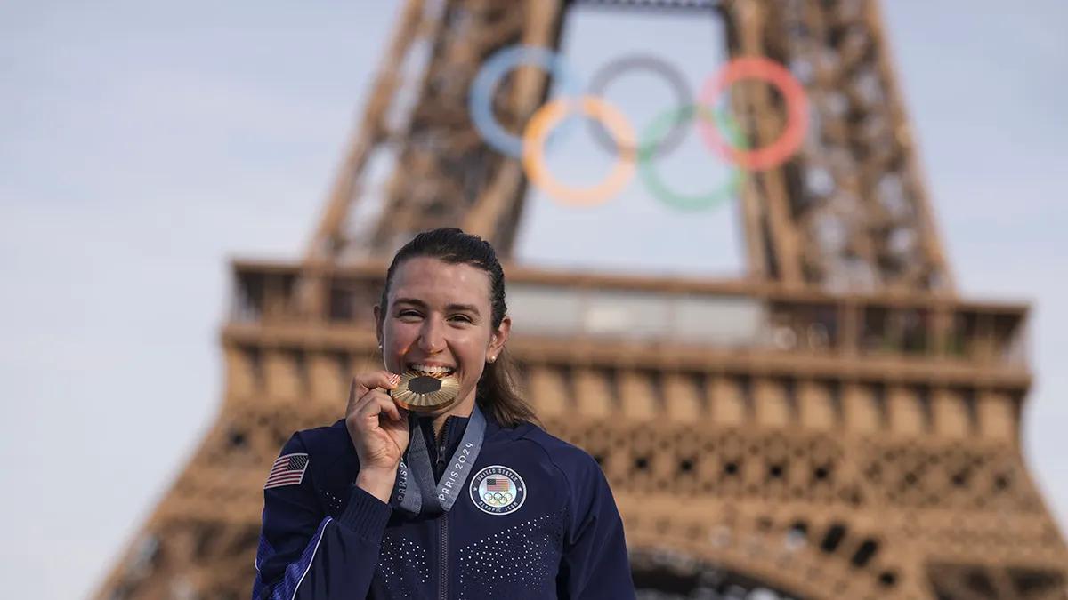 American Kristen Faulkner wins women's road race gold in Paris