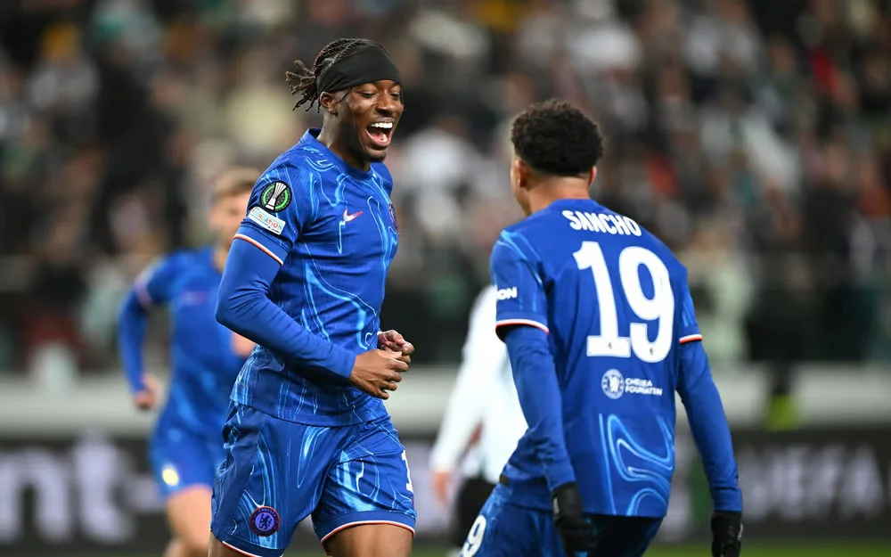 Madueke Brace powers Chelsea to 3-0 win over Legia Warsaw in UEFA Conference League Quarter-Final